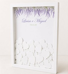 Quadro de Assinaturas Casamento e Bodas - lavanda