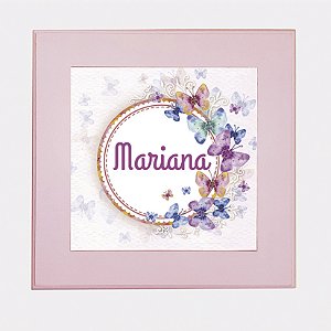 Quadro Infantil Personalizado - Borboletas