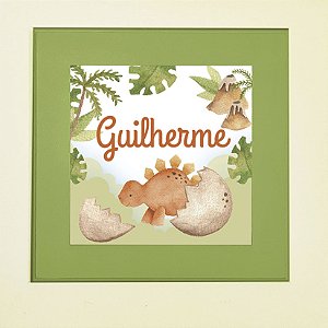 Quadro Infantil com moldura personalizada - Dinossauro