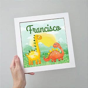 Quadro Infantil Decorativo de Dinossauros
