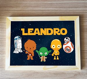 Quadro Infantil decorativo personagens baby StarWars