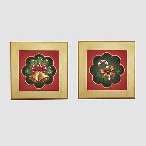 Kit com 2 Quadros decorativos tema Natal