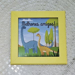 Quadro Infantil para irmãos tema Dinossauro