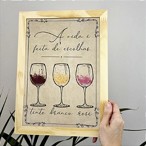Quadro Decorativo tema Vinhos