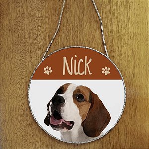 Placa Decorativa com nome para Pet - cachorro