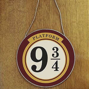 Placa Decorativa Plataforma 9 3/4 de Hogwarts - Harry Potter