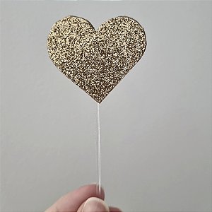 Topo para Docinhos - Coração Brilhante (6 Unidades)