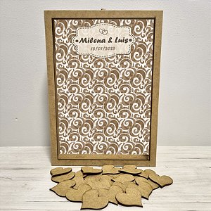 Quadro de assinaturas rústico (aniversários ou casamentos)