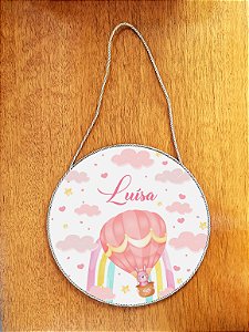Placa pra Porta da Maternidade Balão (opção Menina e Menino)