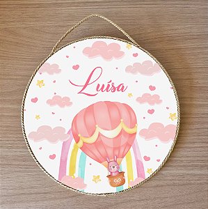 Placa pra Porta da Maternidade Balão (opção Menina e Menino) - 25 cm