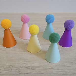 Chapéu pequeno decorativo para doces ou mesa (vários temas) - com 12 unidades