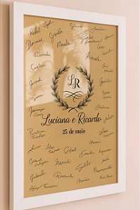 Quadro de Assinaturas 2D para Festas