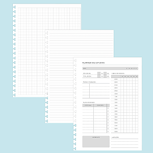 Refil de Caderno Reposicionável - 90g/m² 30 Folhas - A5/Colegial/Universitário