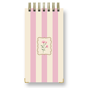 Bloco To Do List Lovely Grace - 80 Folhas 90g - 11,5x22cm com Elástico e Cantoneira Dourada