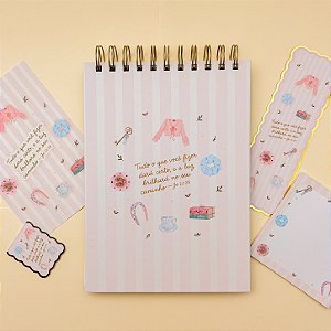 Kit Completo Planejamento Diário A5 Doce Tarde | Planejador Diário, Adesivos e Marca-Páginas