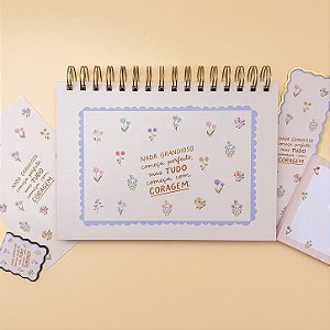 Kit Completo Planejador Semanal A5 Primavera Serena | Planejador Semanal, Adesivos e Marca-Páginas