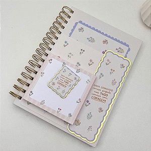 Kit Completo Planejador Semanal A5 Primavera Serena | Planejador Semanal, Adesivos e Marca-Páginas