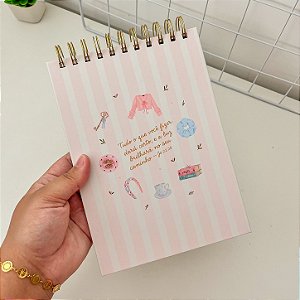 Planejador Diário A5 Doce Tarde | Não Datado - Personalizado com Nome