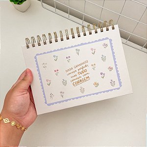 Planejador Semanal A5 Não Datado Primavera Serena | Personalizado com Nome