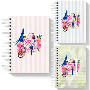 Caderno A5 Personalizado Fauna Brasileira- 80 Folhas Papel 90g Capa Dura