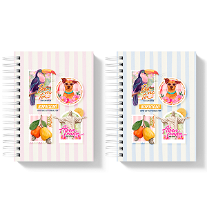 Caderno A5 Personalizado Brasil em Selos - 80 Folhas Papel 90g Capa Dura