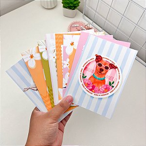 Kit de Cards Decorativos Brasilidades 8 Cards Colecionáveis Papel 250g Laminado Fosco