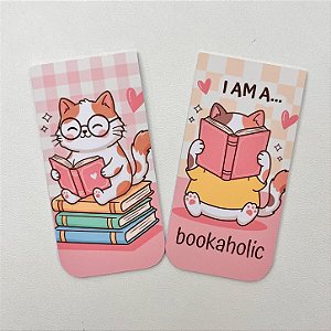 Marca Página Magnético - 2 Unidades - Gatinho Rosa