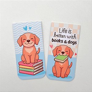Marca Página Magnético - 2 Unidades - Cachorrinho Azul