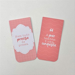 Marca Página Magnético - 2 Unidades - Com Frases - Laranja