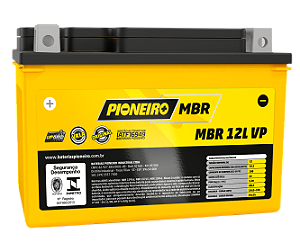 Bateria Moto AGM/VRLA Pioneiro MBR 12L VP 12V 10,1Ah