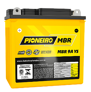 Bateria Moto AGM/VRLA Pioneiro MBR 9A YS 12V 9Ah
