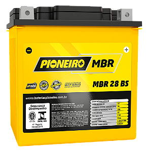 Bateria Moto AGM/VRLA Pioneiro MBR 28 BS 12V 28Ah