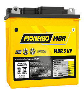 Bateria Moto AGM/VRLA Pioneiro MBR 5 VP 12V 5Ah