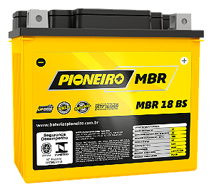 Bateria Moto AGM/VRLA Pioneiro MBR 18 BS 12V 18Ah
