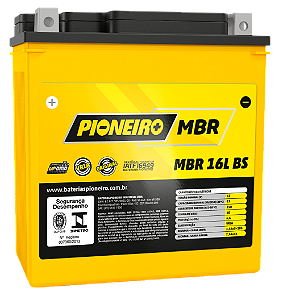 Bateria Moto AGM/VRLA Pioneiro MBR 16L BS 12V 15Ah