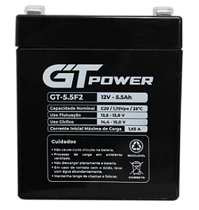 Bateria Estacionária AGM/VRLA GT POWER 5.5F2 GT 12V 5.5Ah