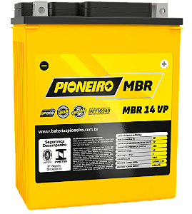 Bateria Moto AGM/VRLA Pioneiro MBR 14 VP 12V 12Ah