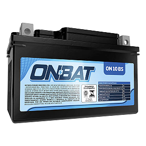 Bateria Moto AGM/VRLA Onbat ON 10 BS 12V 8,6Ah