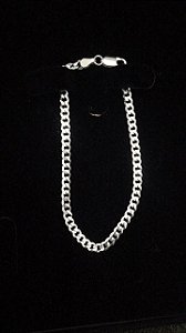 Pulseira Groummet, espessura média, Prata 925.