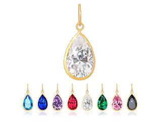 PINGENTE PEDRA GOTA 0,15G - pingente de brinco - sem etiqueta