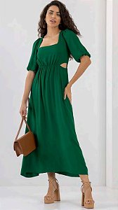 VESTIDO LEZ A LEZ CREPE SIENA M VERDE CIPRESTE