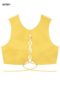 BLUSA CROPPED LEZ A LEZ COTTON PREMIUM P AMARELO ANGUS