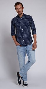 CALCA JEANS INDIVIDUAL MASC FIVE POCKETS CON JEANS CLARO