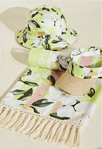 TOALHA DE PRAIA ESTAMPADA DETALHE AVIAMENTO HAPPY HOUR MAGNOLIAS BEACH LOC - BANA BANA