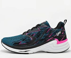 TENIS FEM LYND FLUXO PRETO/OCEAN/PINK REF 607