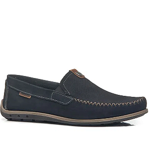 MOCASSIM PEGADA NOBUCK MARINHO/PULL UP CONHAQUE 141603-09