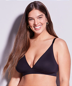 SUTIA HOPE TRIANGULO C/ BOJO EM MICROFIBRA - PRETO - 46