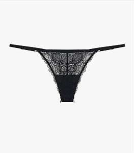 CALCINHA HOPE STRING FIO DENTAL EM RENDA - PRETO - G