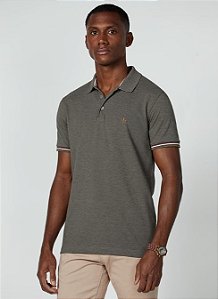 POLO MASC DUDALINA MC PIQUET FRISOS INTERN M VERDE MILITAR