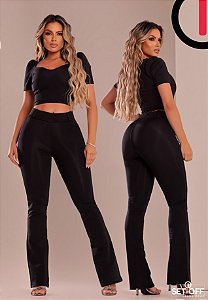 CALCA SET OFF PRADA FLARE PRETA 001638